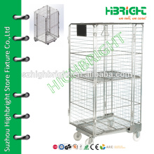 Type de conteneur filaire et récipient à cage à rouleaux à mailles métalliques